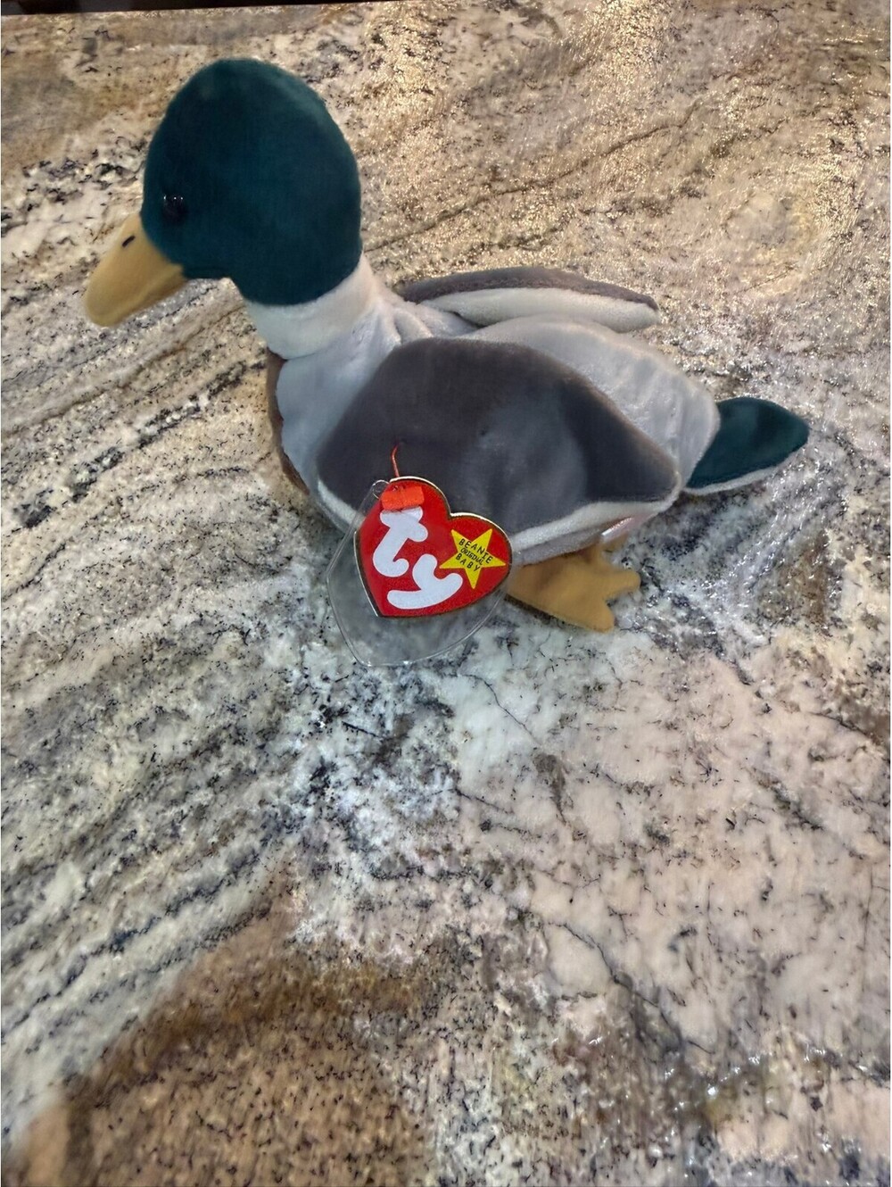 Ty Beanie Baby Jake the Mallard Duck Plush Toy